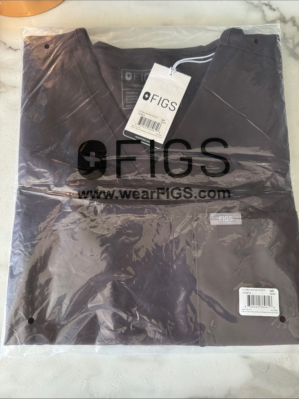 FIGS Espresso Catarina Scrub Top NWT